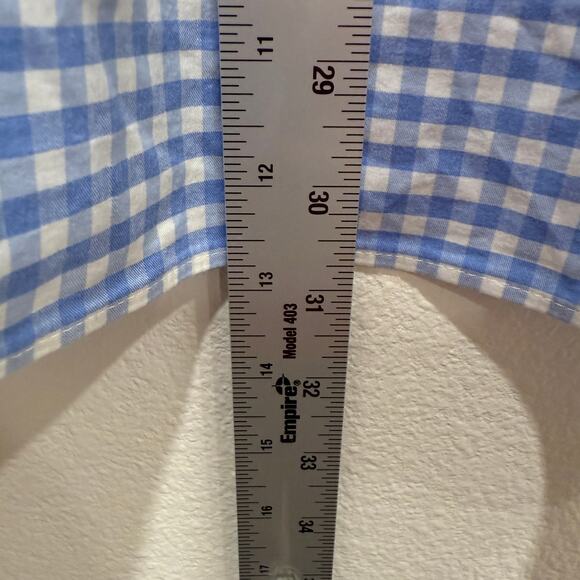Vineyard Vines Men’s XXL On-The-Go brrr° Gingham Shirt Blue White Button Down - Picture 5 of 6